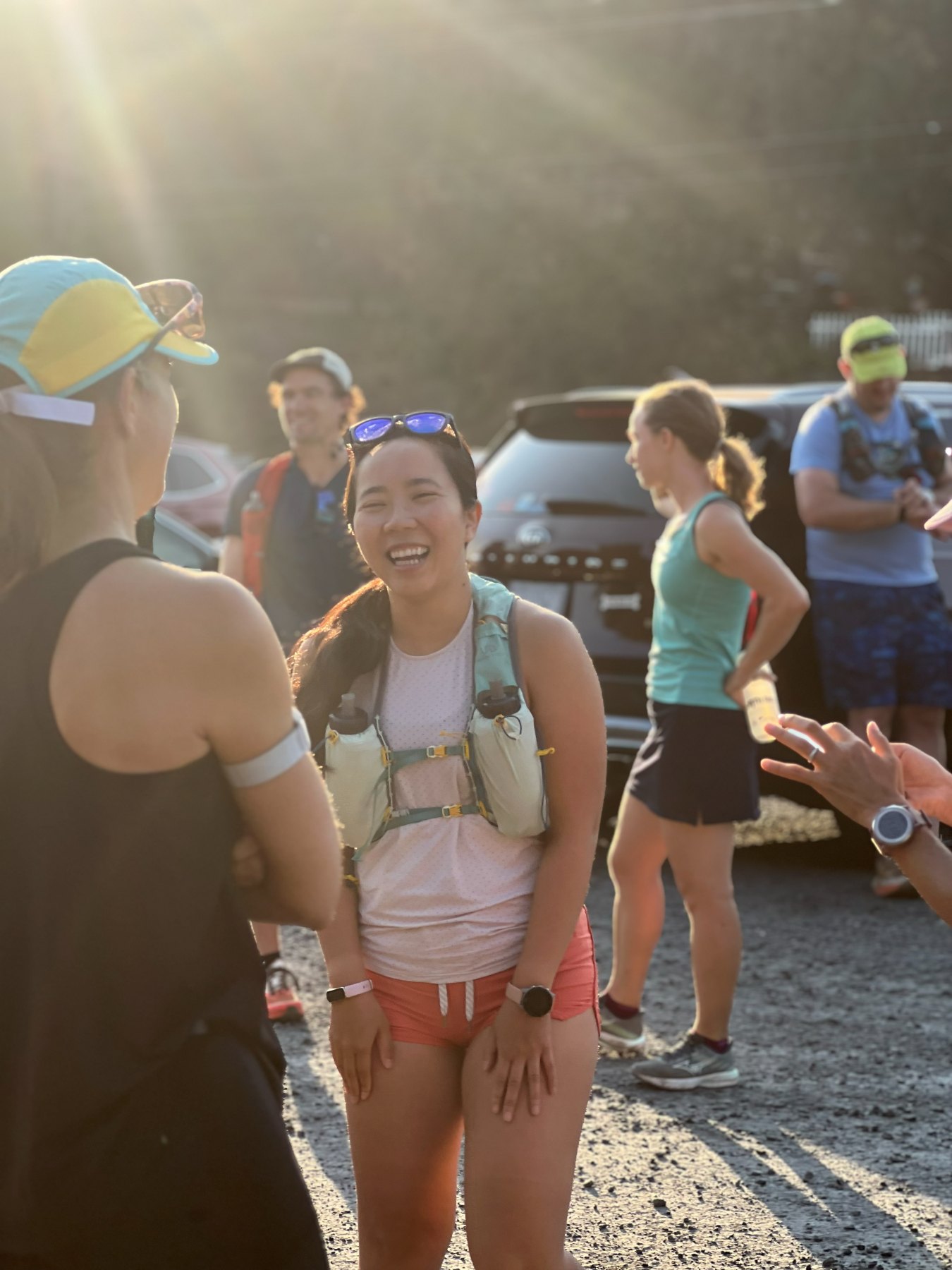 SUC runners gathered after a trail run.