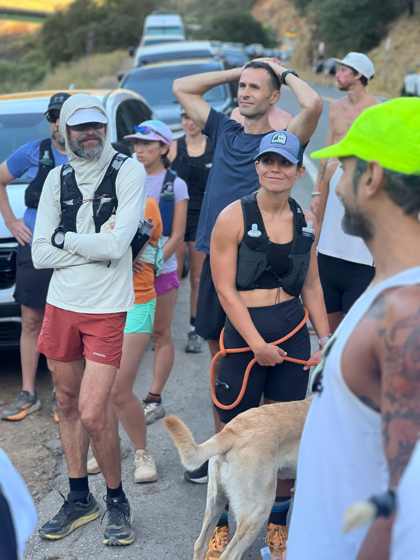Team SUC runners gathered before a trail run.